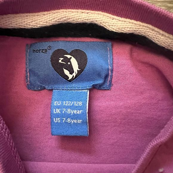 Horze Equestrian Kids Purple Short Sleeve 100% Cotton T Shirt size 7 8 yr - Picture 4 of 6